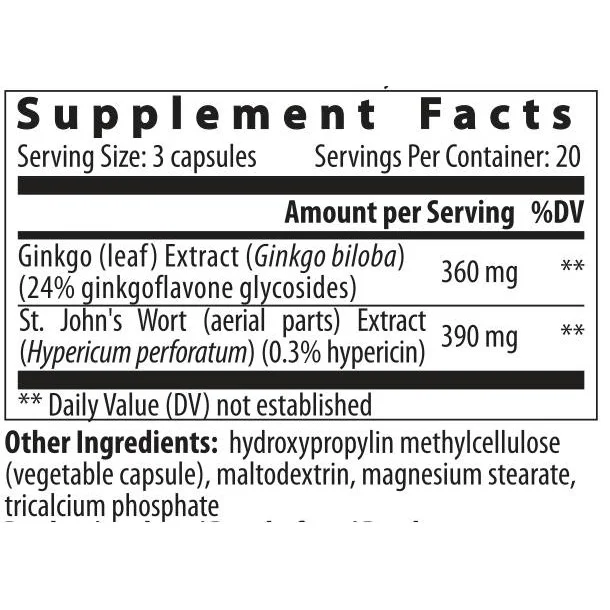 Ginkgo Hypericum / 60 Caps - Vemoherb