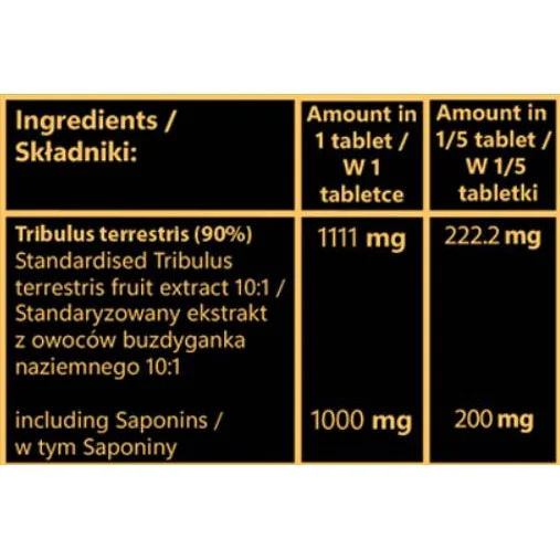 Tribulus 1000 mg | Fruit Extract with 90% Saponins / 100 Таблетки, 100 дози - Hero.Lab
