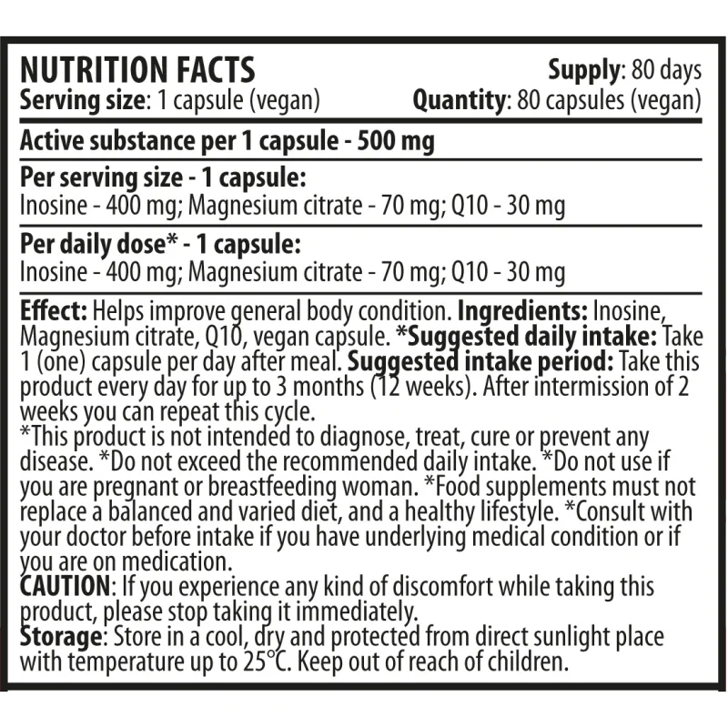 InQsine-M 500mg / 80 Vcaps - Cvetita Herbal