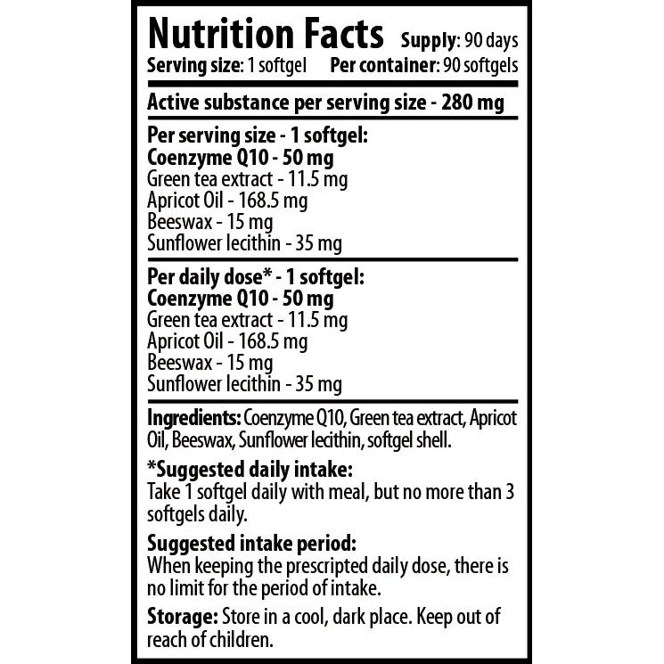 Pure Gold Q10 / 90 Softg - Cvetita Herbal
