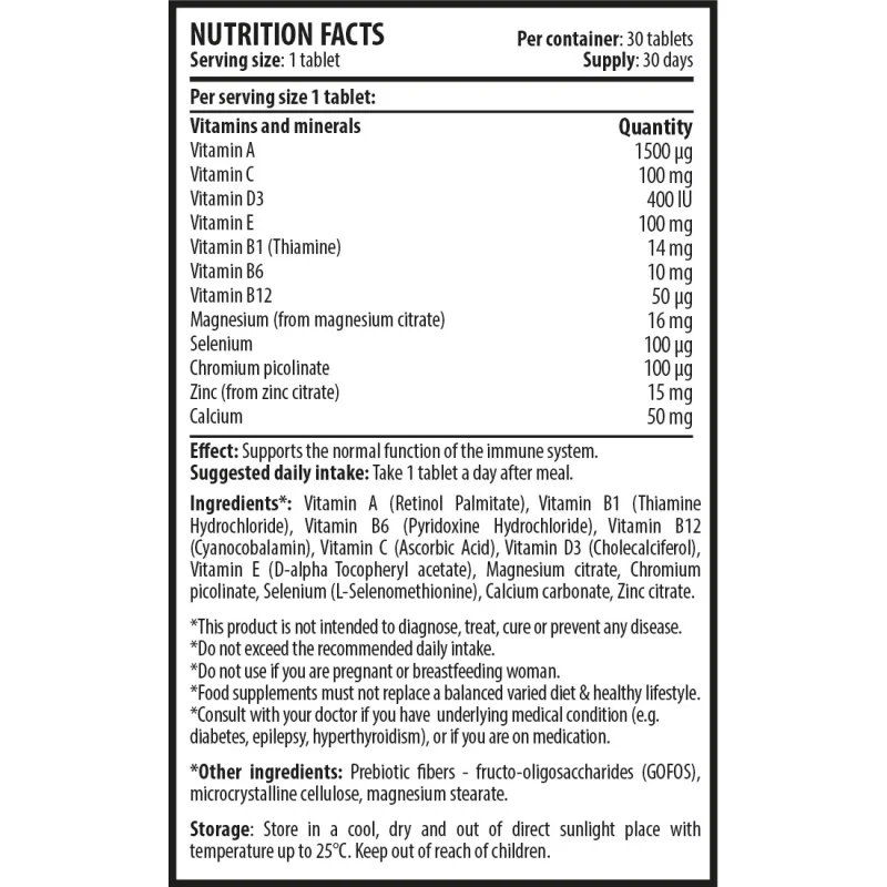 Multivit / 30 Tabs (30 дози) - Cvetita Herbal