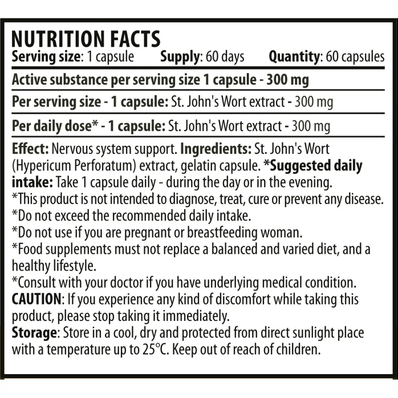 St.John's Wort / 60 Caps - Cvetita Herbal