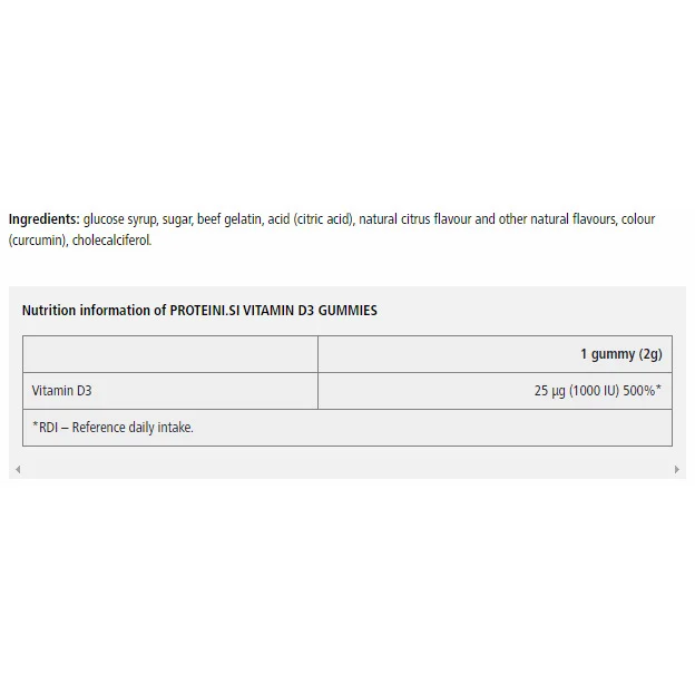 Vitamin D3 Gummies - Витамин D - Proteini.SI