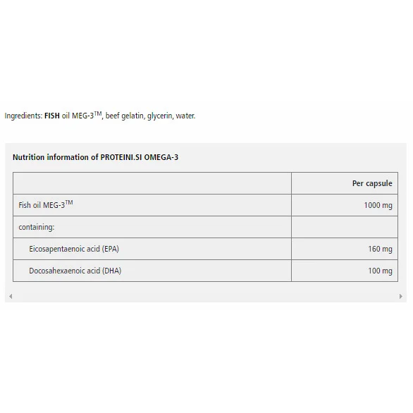 Omega-3 - Омега, Разфасовка 120 sgels - Proteini.SI