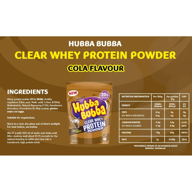 Hubba Bubba Clear Whey - Протеин Изолат, Разфасовка 0.405kg - Mars Protein