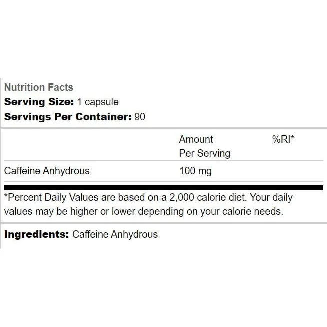 Endurance Caffeine 100 mg / 90 капсули, 90 дози - Applied Nutrition