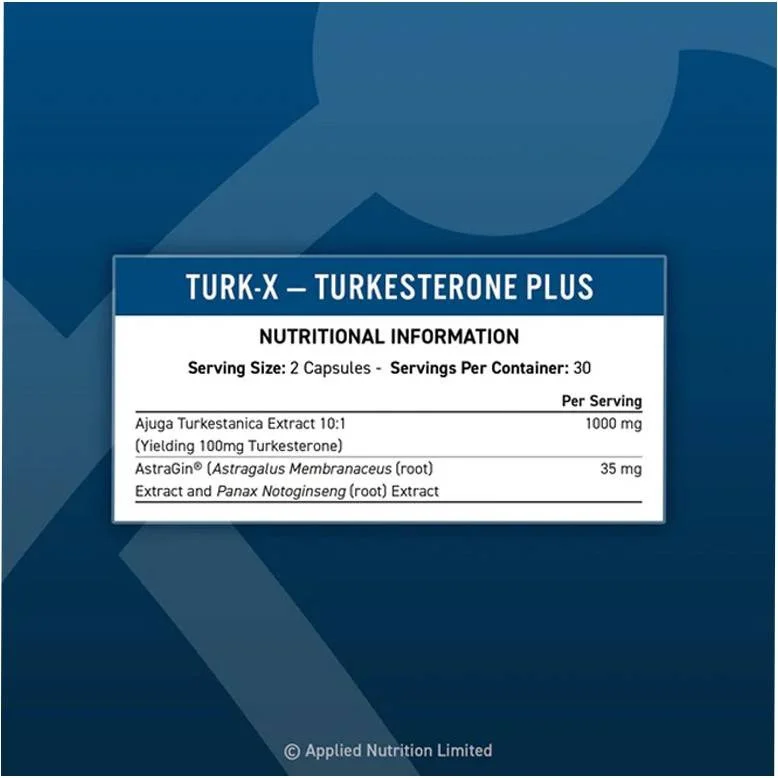 Turk-X | Turkesterone 500 mg / 60 капсули, 30 дози - Applied Nutrition