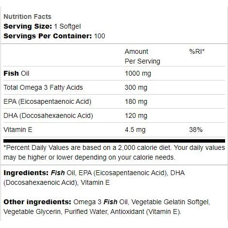 Omega 3 1000 mg / 100 Гел капсули, 100 дози - Applied Nutrition