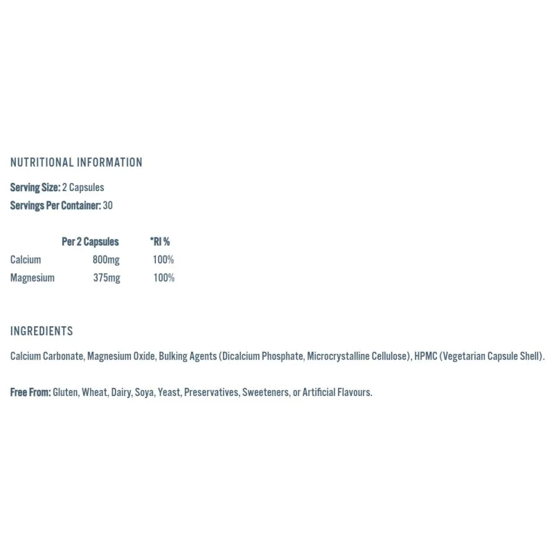 Calcium & Magnesium Vitality / 60 капсули, 30 дози - Applied Nutrition
