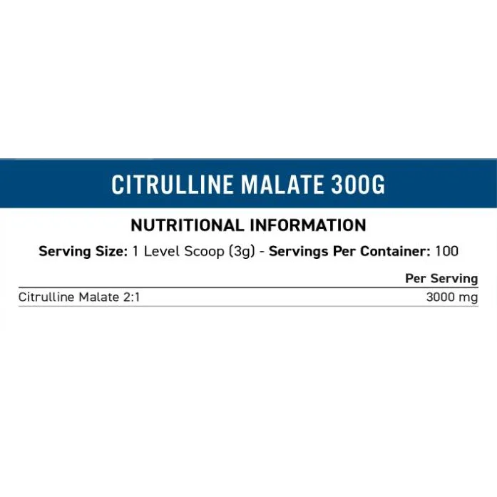 Citrulline Malate 2:1 Powder 3000 mg / 300 грама, 100 дози - Applied Nutrition