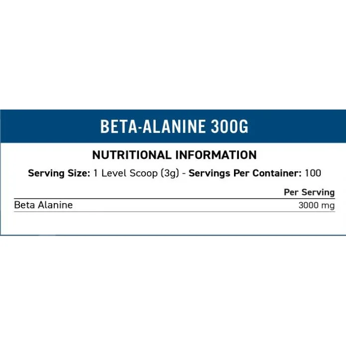 Beta-Alanine Powder 3000 mg / 300 грама, 100 дози - Applied Nutrition
