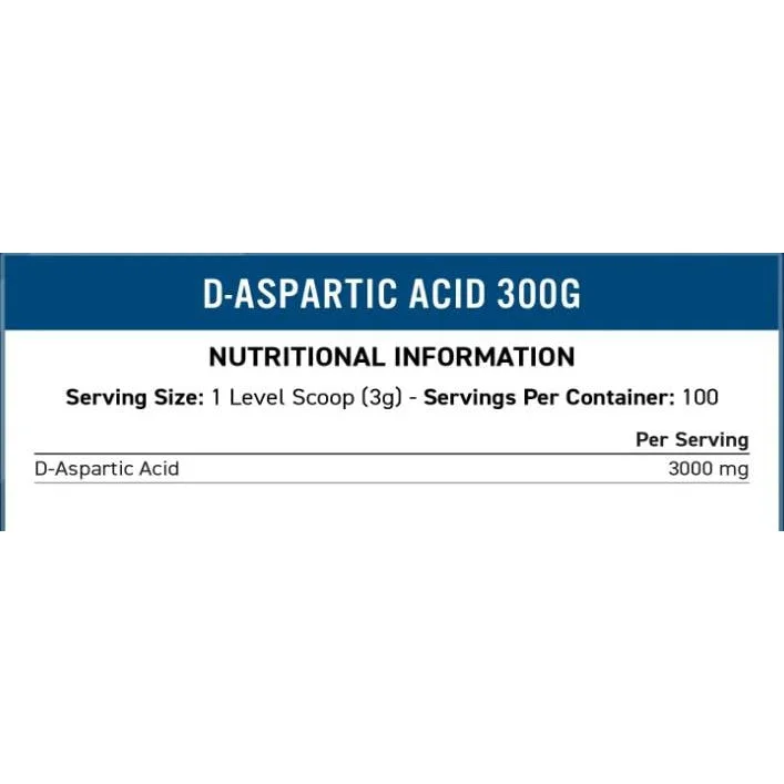 D-Aspartic Acid Powder 3000 mg / 300 грама, 100 дози - Applied Nutrition