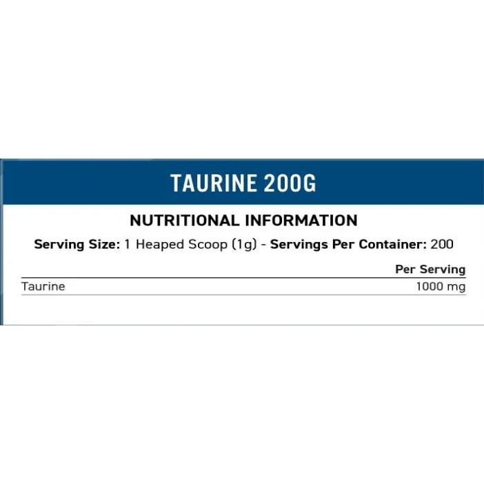 Taurine Powder 1000 mg / 200 грама, 200 дози - Applied Nutrition