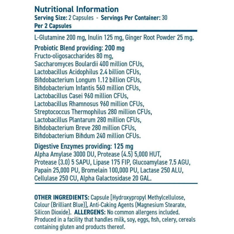 Solutions Gut Health | with Probiotic & Enzyme Blends (30 дози) / 60 капсули - Applied Nutrition