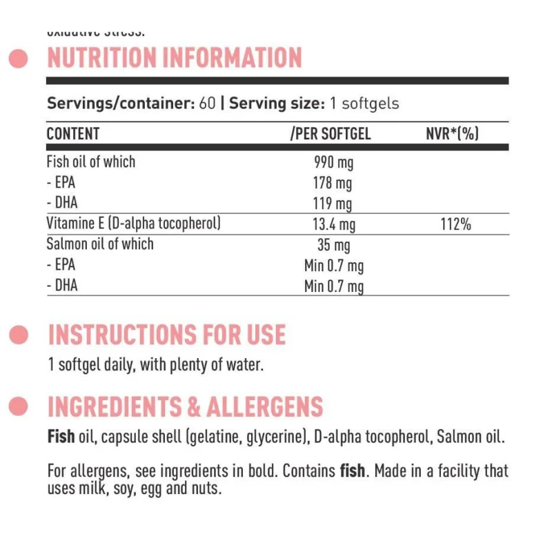 DY Life Salmon OIl (60 дози) / 60 Гел капсули - Dorian Yates Nutrition