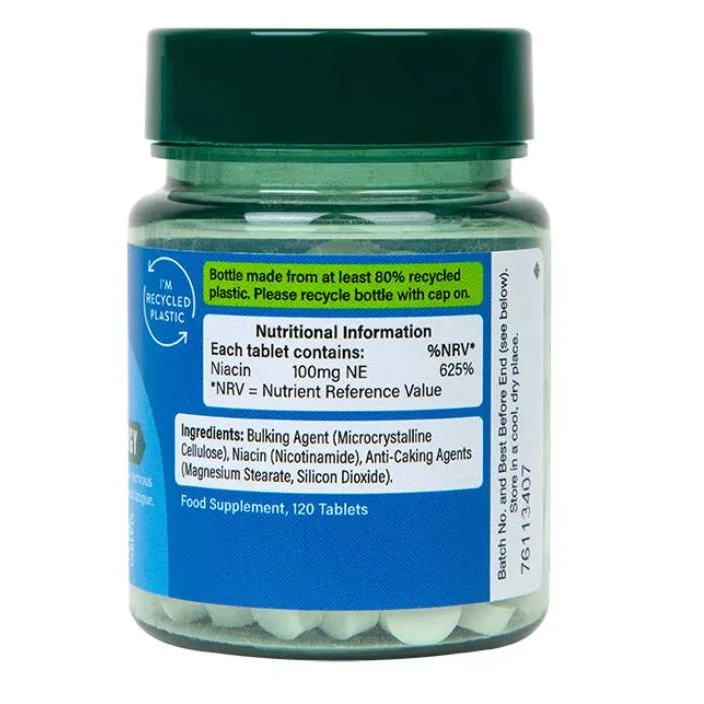 Vitamin B3 | Niacin 100 mg / 120 Таблетки, 120 дози - Holland And Barrett