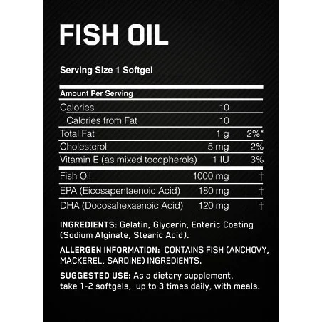 Fish Oil 200 Softgels (65 дози) - Optimum Nutrition