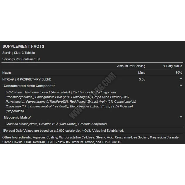 Nitrix 2.0 / 180 Tabs. - BSN
