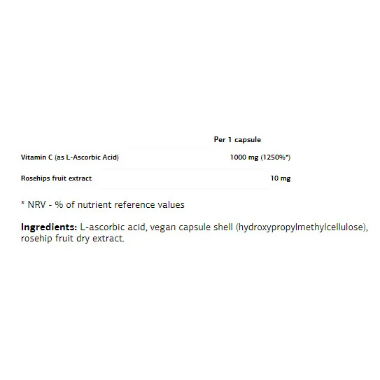 UltraVit Vitamin C 1000 - Витамин C, Разфасовка 60 vcaps - VPLab