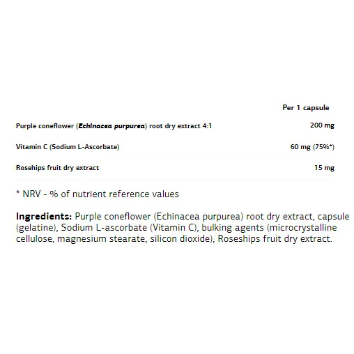 UltraVit Echinacea+ - Ехинацея, Разфасовка 60 caps - VPLab