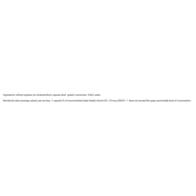 UltraVit Vitamin D3 600IU - Витамин D, Разфасовка 120 sgels - VPLab