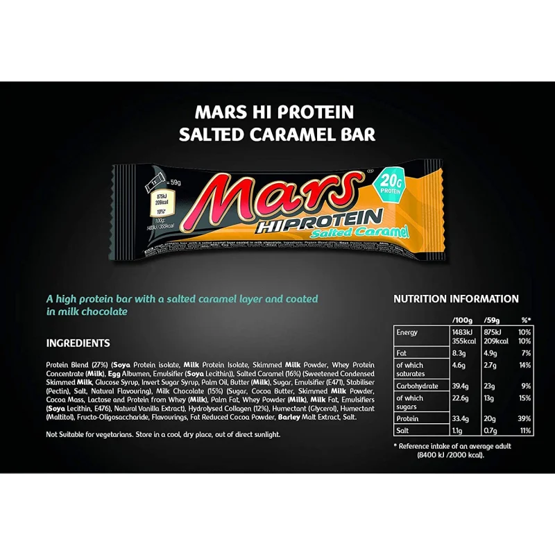 Mars Hi Protein Bar - Salted Caramel - Протеинов Ба? - Mars Protein