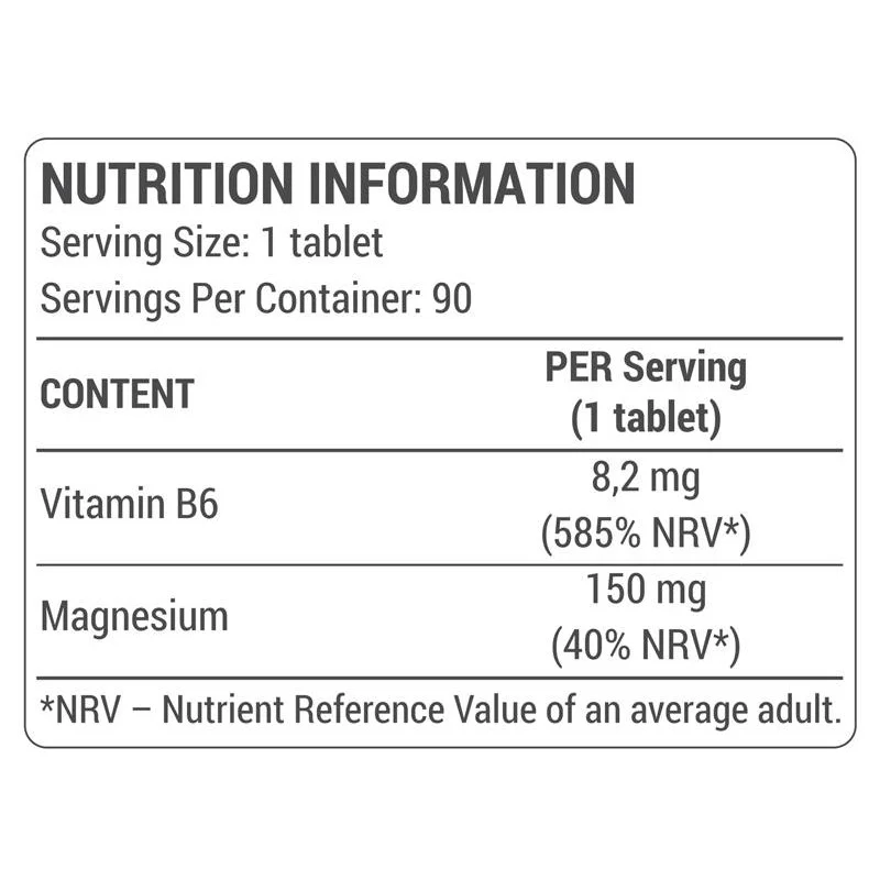 Organic Magnesium + B6 / 90 Таблетки, 90 дози - Dorian Yates Nutrition