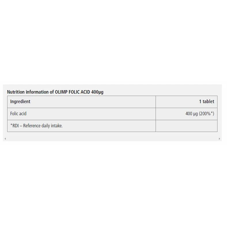 Folic Acid / 30 Tabs - OLIMP