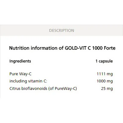 Gold-Vit C 1000mg. / 30 Caps. - OLIMP