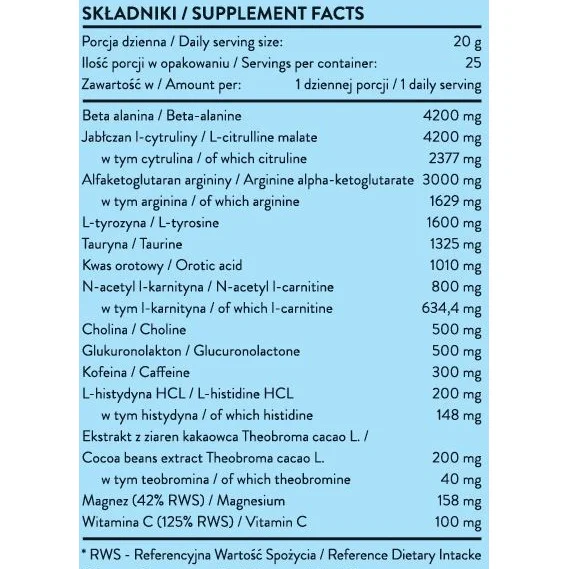 KFD Premium Pre Workout+ - Азотен Бустер, Разфасовка 0.500kg - KFD Nutrition