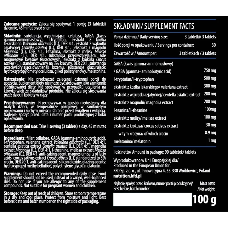 KFD Sleep Well - KFD Nutrition