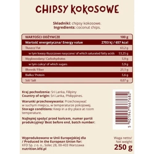 KFD Coconut Chips - KFD Nutrition