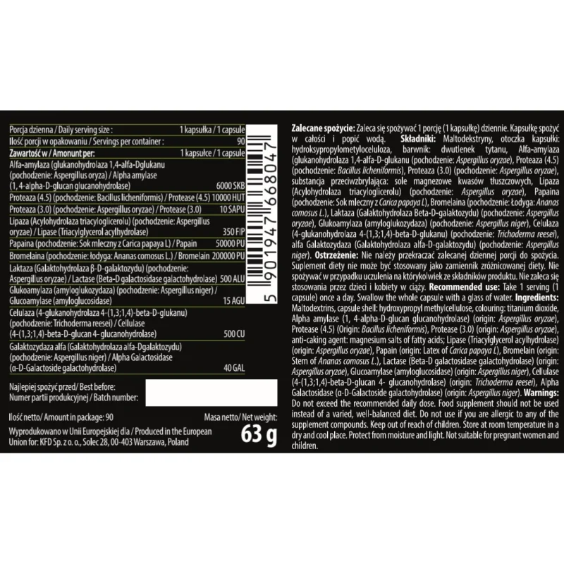 KFD Gastro 10 - Dygestive Enzymes - Храносмилателни Ензими - KFD Nutrition