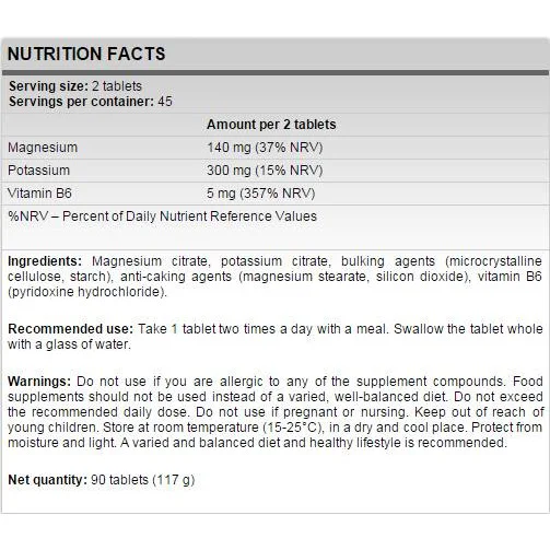 Mag plus B (45 дози) / 90 Таблетки - FA Nutrition