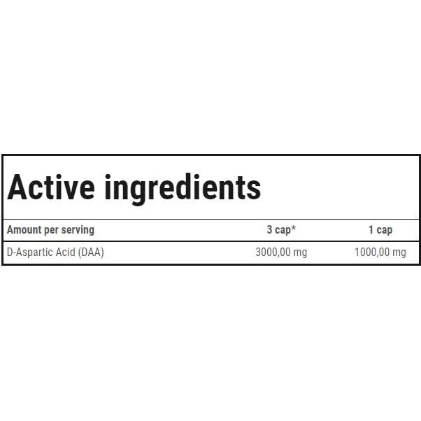 DAA Ultra | D-Aspartic Acid Caps / 120 капсули, 40 дози - Trec Nutrition