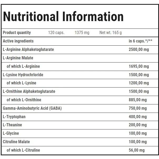 GH UP | Growth Hormone Night Formula / 120 капсули, 20 дози - Trec Nutrition