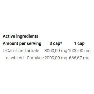 L-Carnitine 3000 Caps / 120 капсули, 40 дози - Trec Nutrition