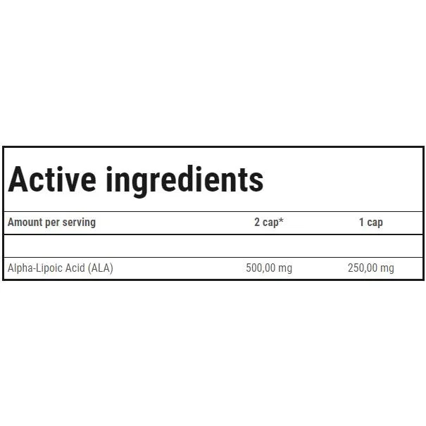 ALA 250 | Alpha Lipoic Acid 250 mg / 60 капсули, 60 дози - Trec Nutrition
