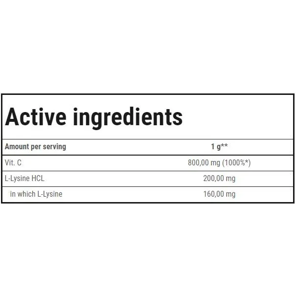 Vitamin C + L-Lysine Powder / 300 грама, 300 дози - Trec Nutrition