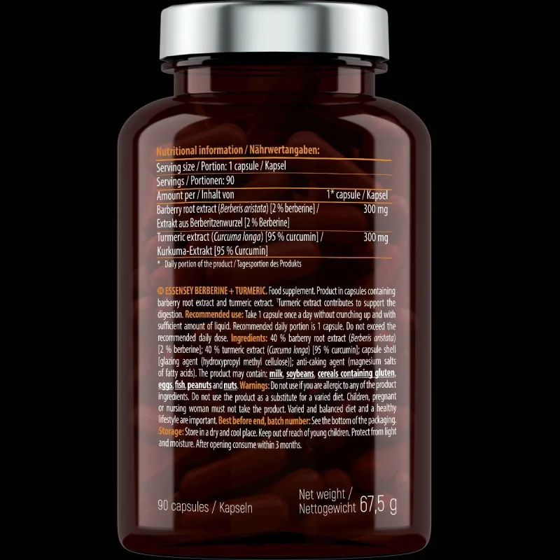 Berberine + Turmeric / 90 капсули, 90 дози - Essensey