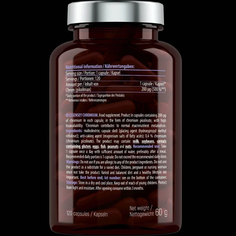 Chromium 200 mcg / 120 капсули, 120 дози - Essensey