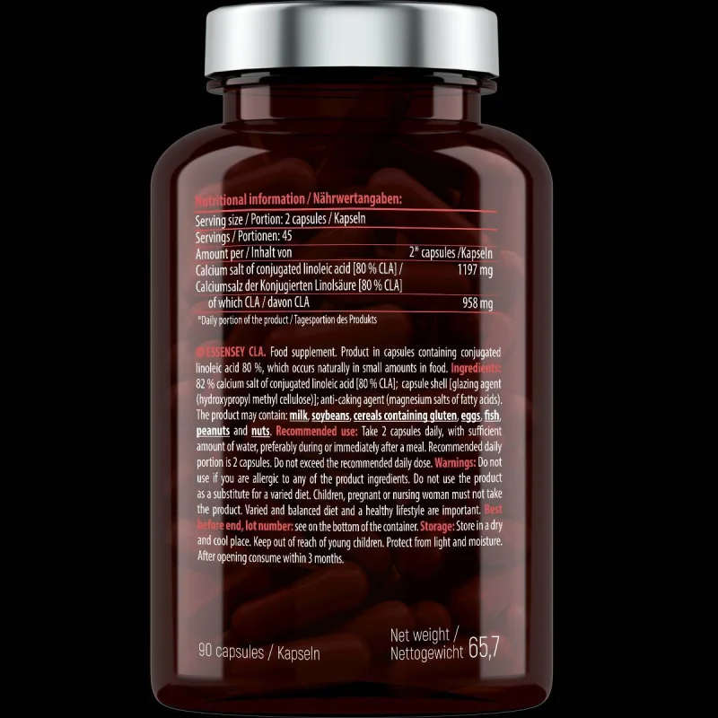 CLA 599 mg / 90 капсули, 45 дози - Essensey