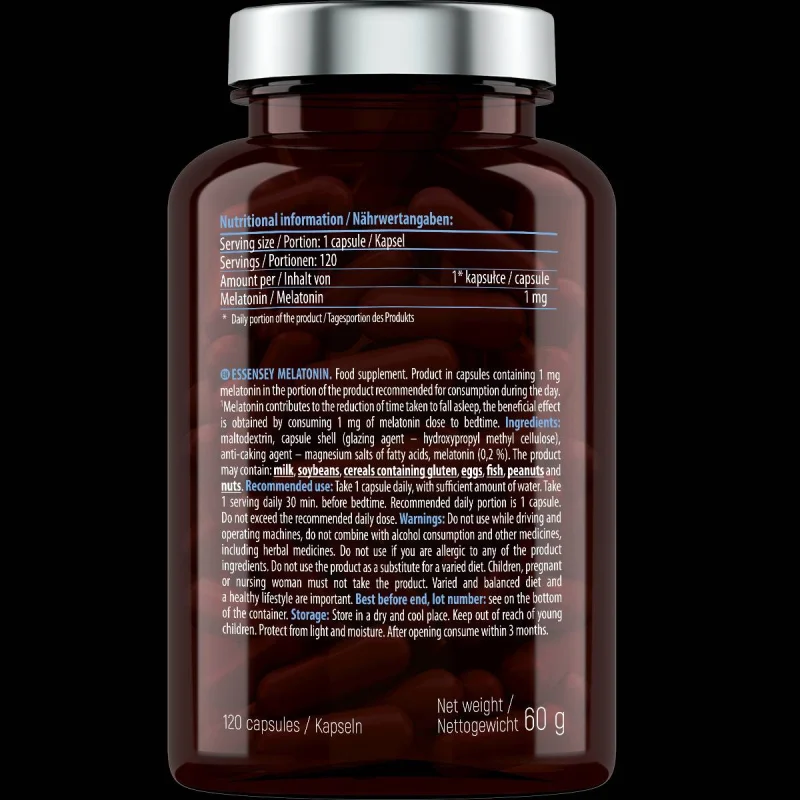 Melatonin 1 mg / 120 капсули, 120 дози - Essensey