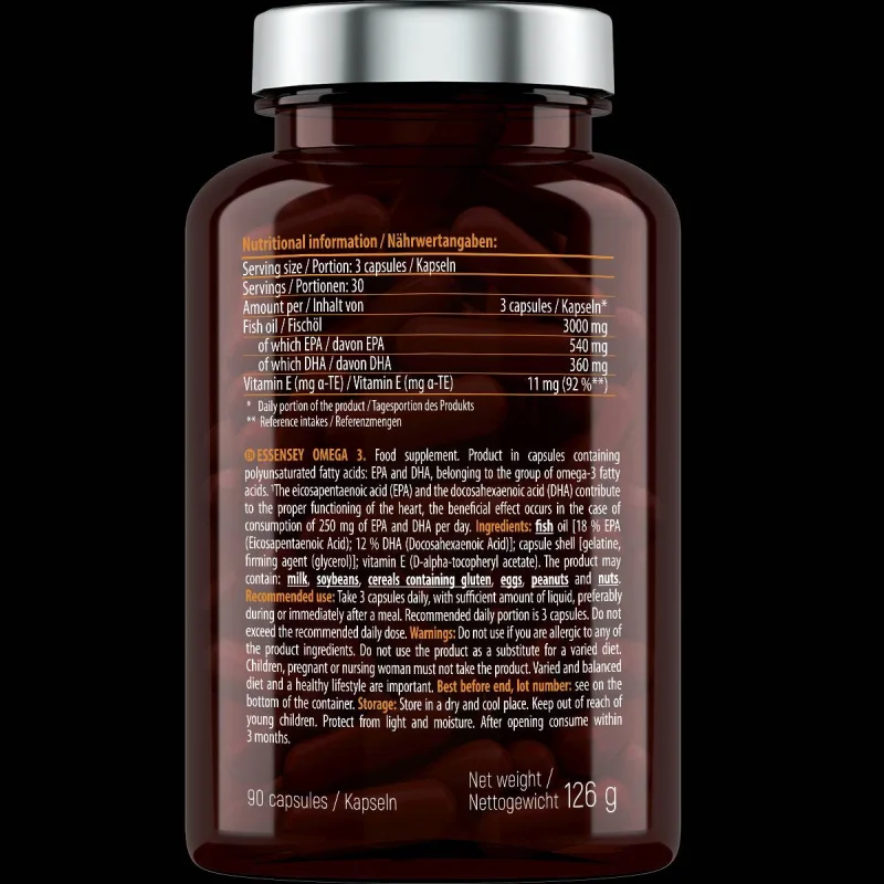 Omega 3 / 90 Гел капсули, 30 дози - Essensey