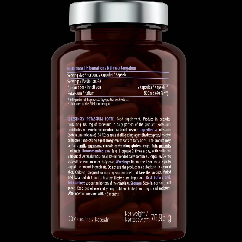 Potassium Forte 400 mg / 90 капсули, 45 дози - Essensey