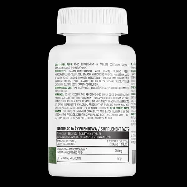 GABA 750 mg Plus / 90 Таблетки / 120 капсули - OstroVit