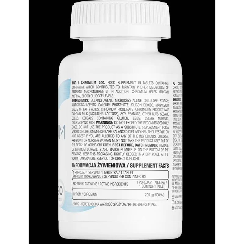 Chromium 200 / 90 Таблетки, 90 дози - OstroVit