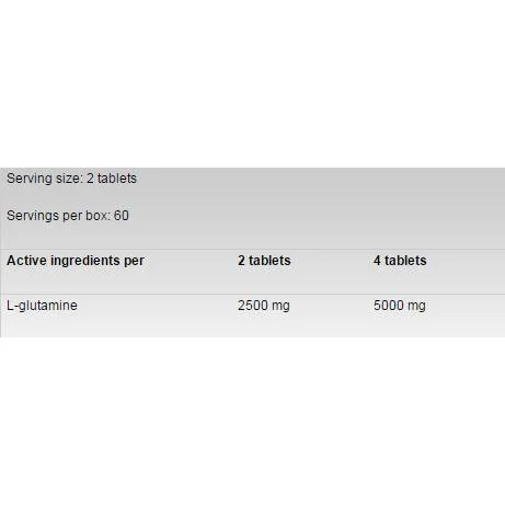 Glutamine 1250 (60 дози) / 120 Таблетки - FA Nutrition