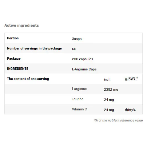 L-Arginine Caps - Аргинин - SFD