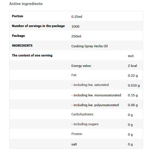 Cooking Spray - Herbs Oil - Спрей За Готвене - Allnutrition